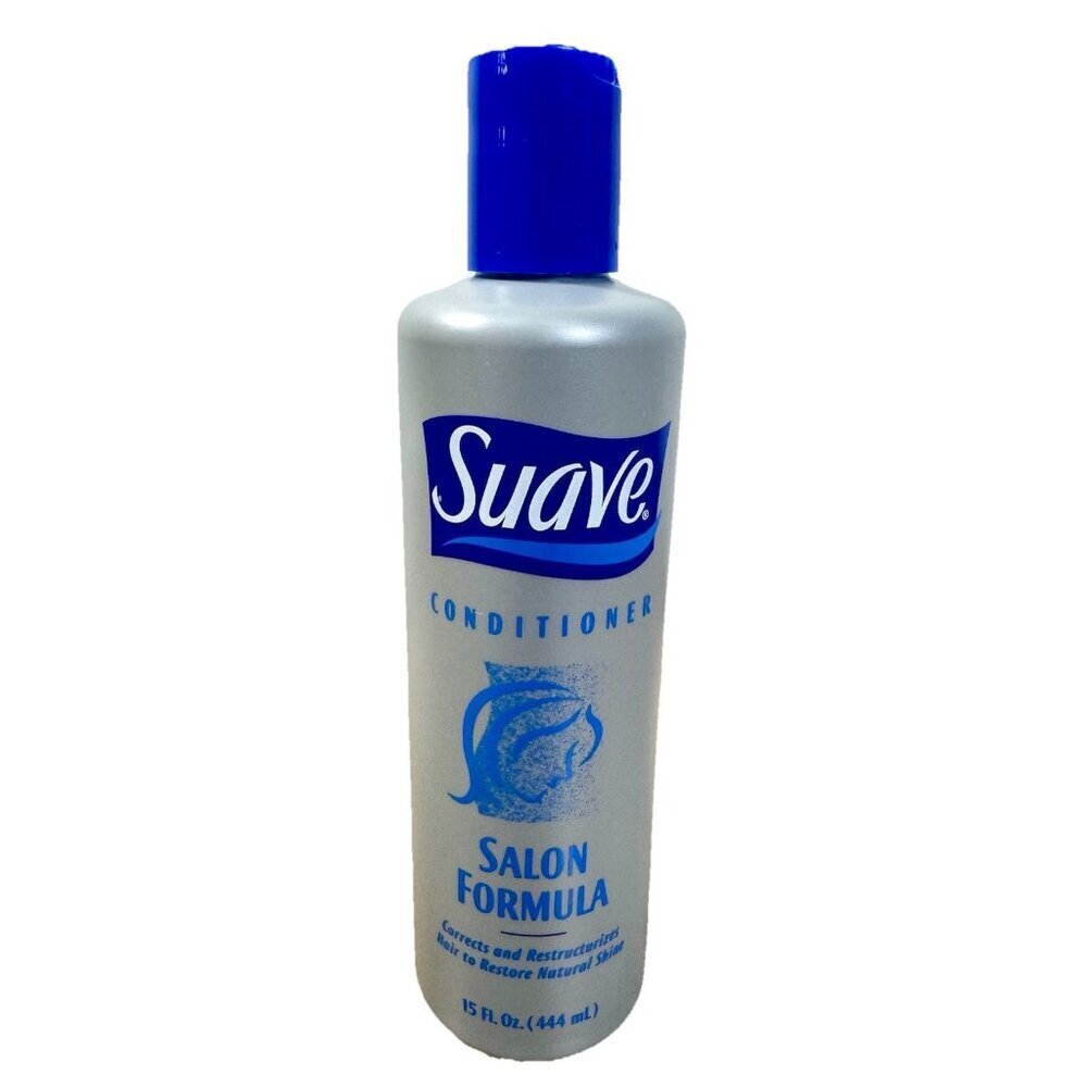 Vintage Suave Salon Formula Hair Conditioner 15 Oz Silver Bottle USA New